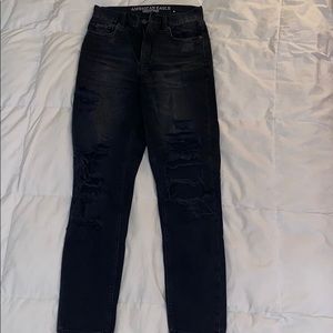 Black American Eagle Mom Jeans